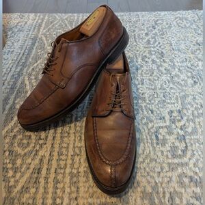 Alden NST Blucher Brown Calf Leather 10.5D - Vibram Slim Rubber Dress Sole